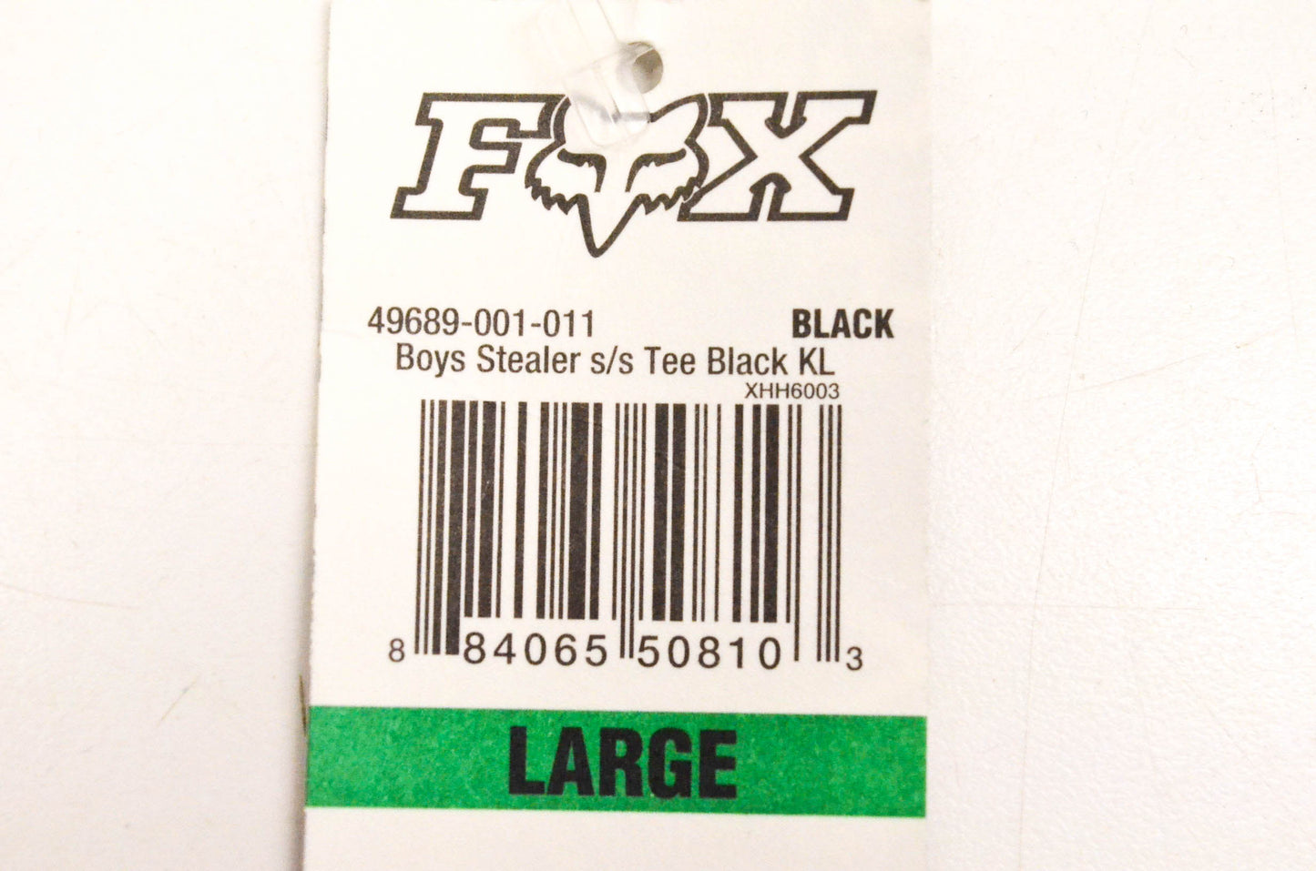 Fox 49689-001-011 Boy's Stealer Short Sleeve Large Black Tee Shirt NOS