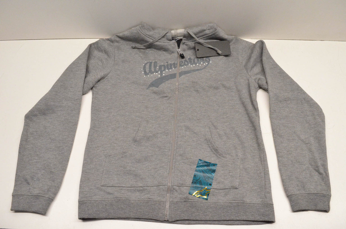 Alpinestars 421187 Women's Milano Zip-Up Large Grey Hoodie NOS