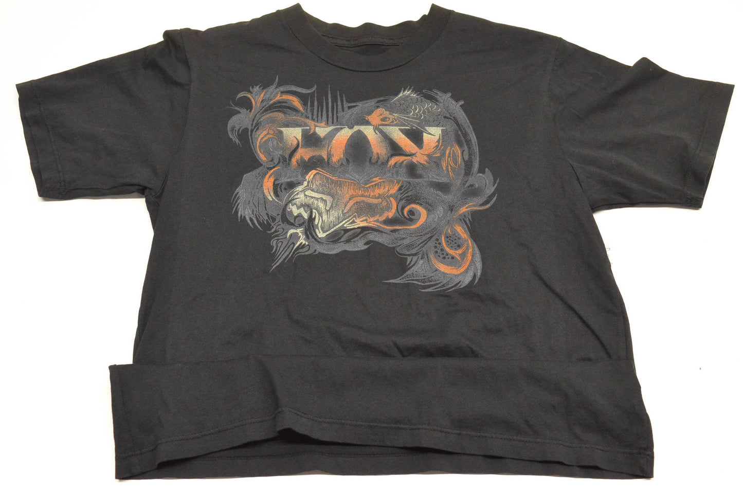 Fox 49617-001-010 Boy's Liquid Trance Short Sleeve Medium Black Tee Shirt NOS