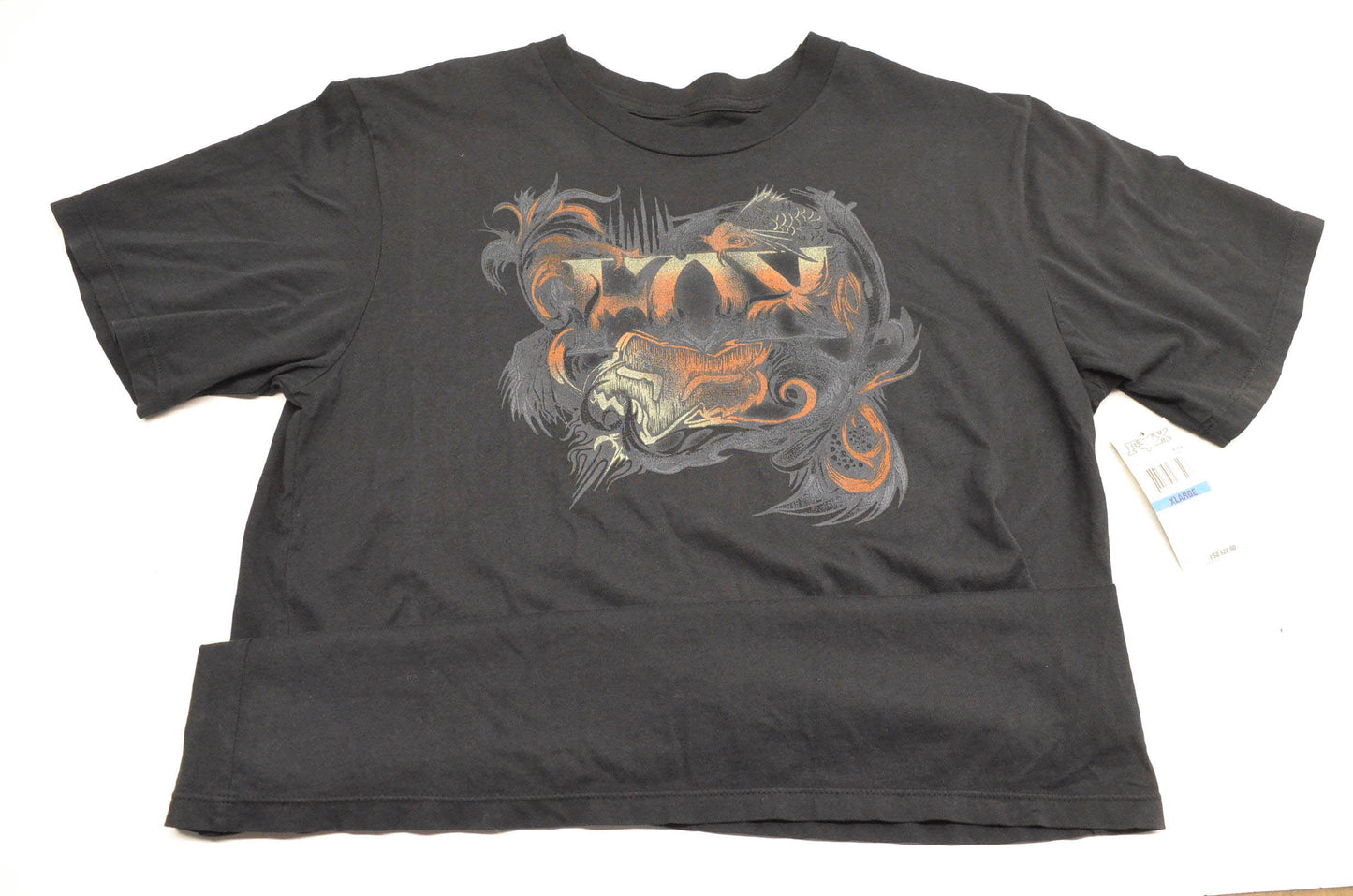 Fox 49617-001-012 Boy's Liquid Trance Short Sleeve XLarge Black Tee Shirt NOS