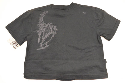 Fox 49701-001-011 Boy's Destroyed Short Sleeve Large Black Tee Shirt NOS