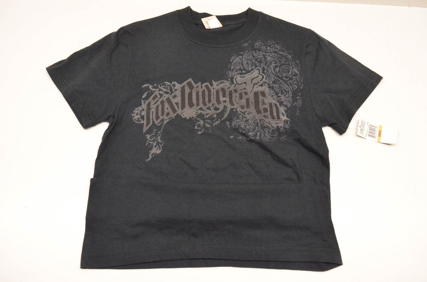 Fox 49644-001-003 Destroyed Short Sleeve Small Black Tee Shirt NOS
