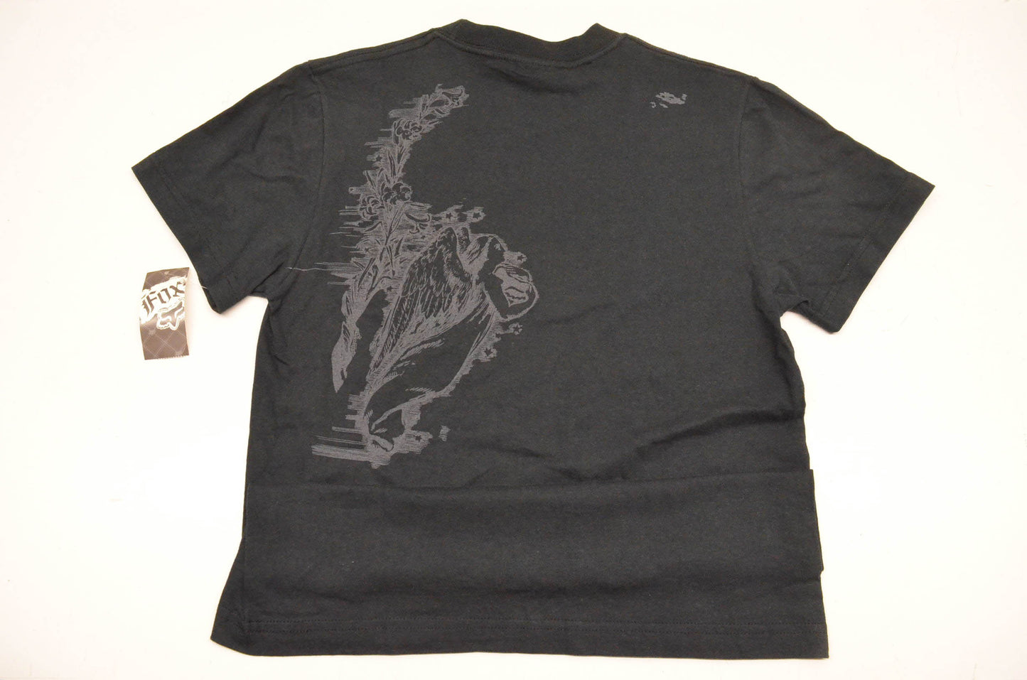 Fox 49644-001-003 Destroyed Short Sleeve Small Black Tee Shirt NOS
