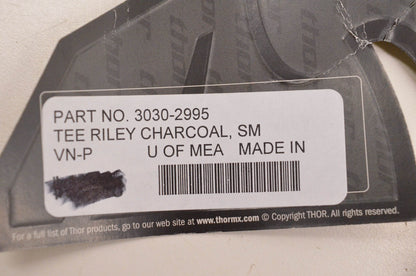 Thor 3030-2995 Riley Short Sleeve Small Charcoal Tee Shirt NOS