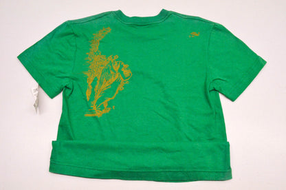 Fox 49701-004-010 Boy's Destroyed Short Sleeve Medium Green Tee Shirt NOS