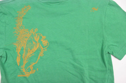 Fox 49701-004-010 Boy's Destroyed Short Sleeve Medium Green Tee Shirt NOS