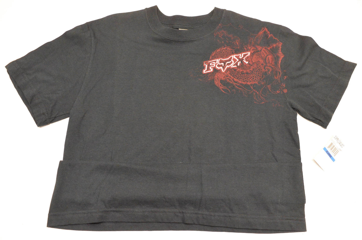 Fox 49700-001-012 Boy's Dragon Tat Short Sleeve Xlarge Black Tee Shirt NOS