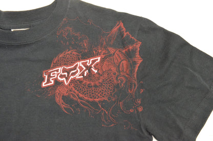 Fox 49700-001-012 Boy's Dragon Tat Short Sleeve Xlarge Black Tee Shirt NOS