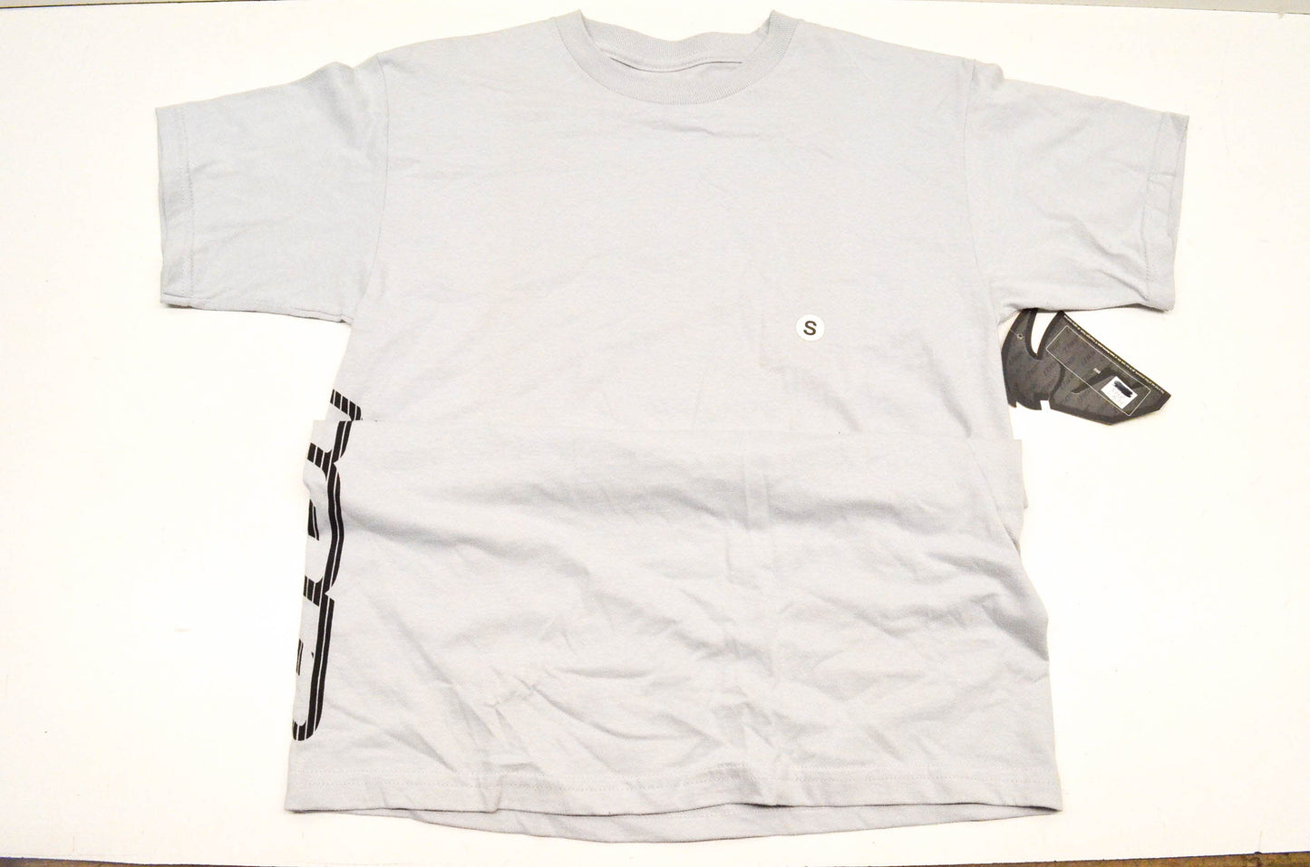 Thor 3030-2905 Side Logo Short Sleeve Small Grey Tee Shirt NOS
