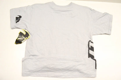 Thor 3030-2905 Side Logo Short Sleeve Small Grey Tee Shirt NOS