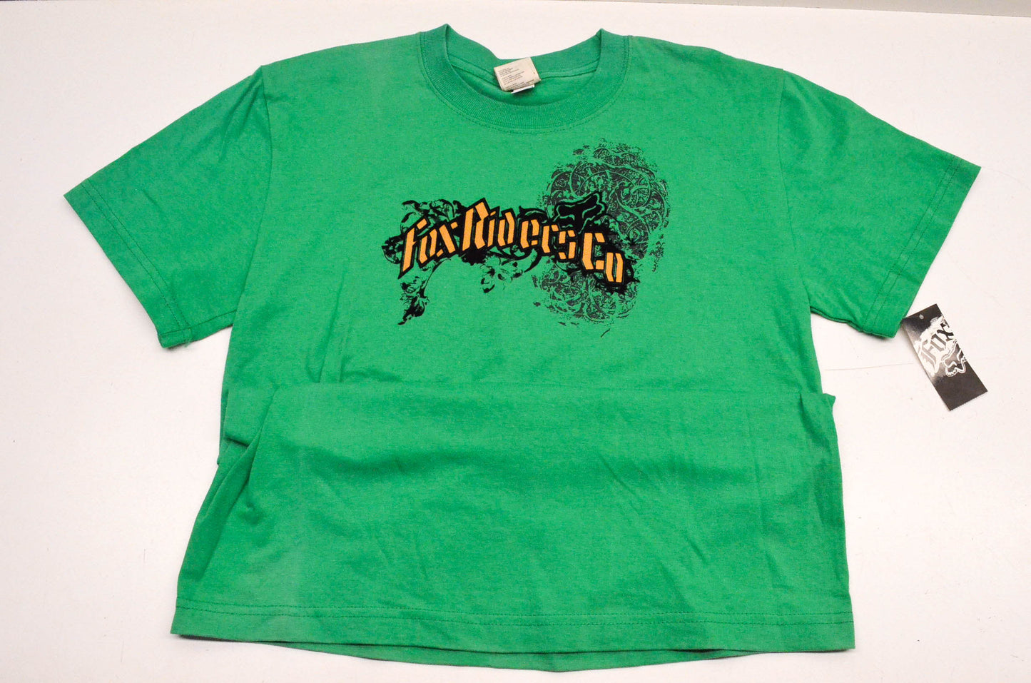 Fox 49701-004-012 Boy's Destroyed Short Sleeve Xlarge Green Tee Shirt NOS