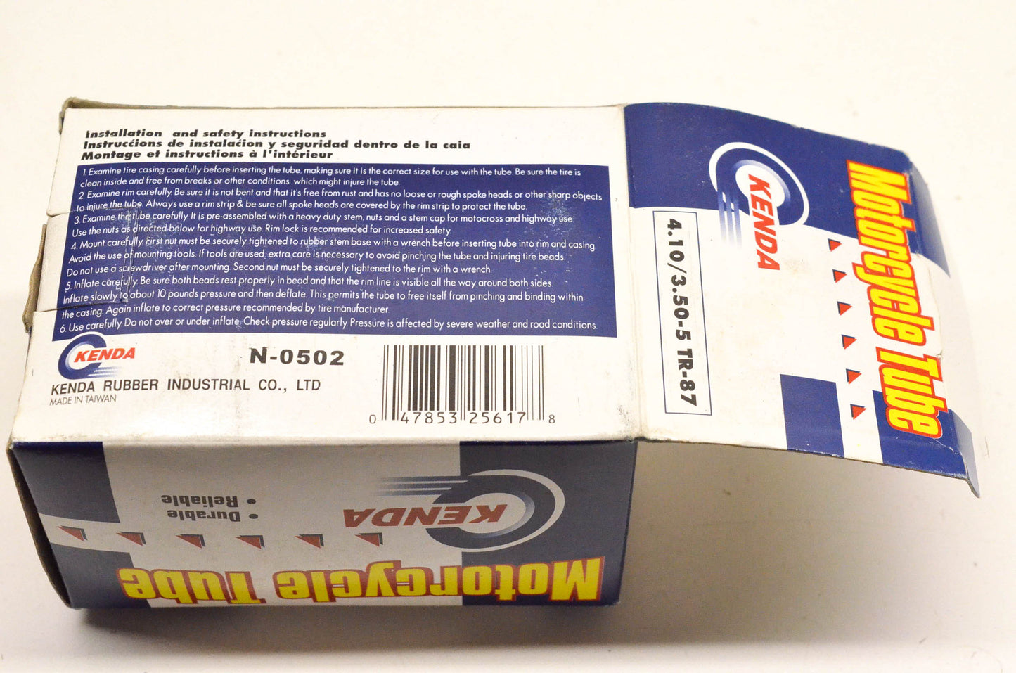Kenda N-0502 4.10/3.50-5 TR-87 Inner Tube NOS