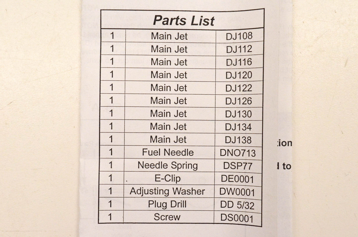 Dynojet MQ314, MQ314.001 Moose Performance Jet Kit NOS