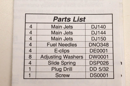 Dynojet 4145, 4154.001 Jet Kit NOS
