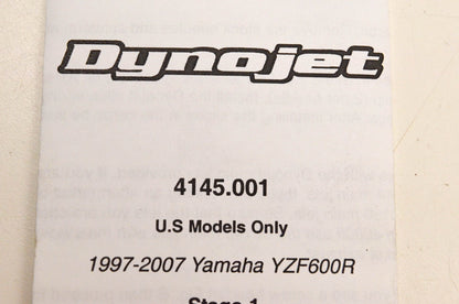 Dynojet 4145, 4154.001 Jet Kit NOS