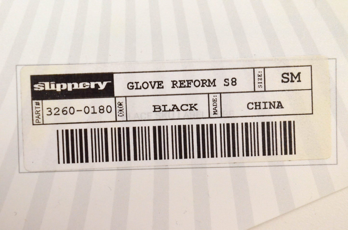 Slippery 3260-0180 Reform S8 Small Black Glove NOS
