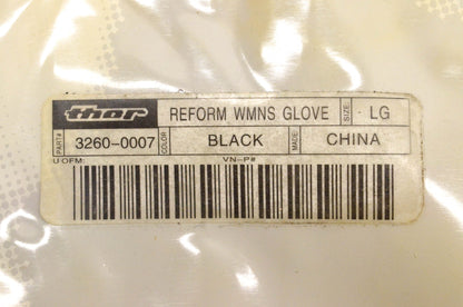 Slippery 3260-0007 Women's Reform Large Black Gloves NOS