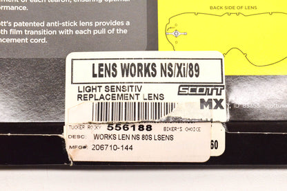 Scott 206710-144, 556188 Replacement Works Lens NS 80S Lens NOS