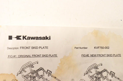 New OEM Kawasaki KVF750-002 Front Skid Plate NOS