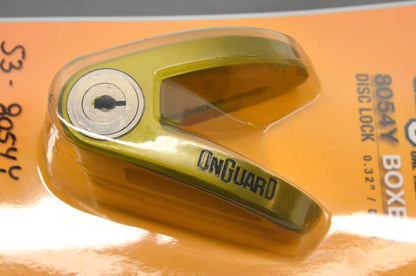 Onguard 8054Y, 53-8054Y Boxer Series Yellow Disc Lock NOS