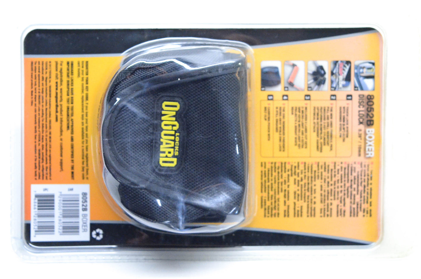 Onguard 8052B, 53-8052 Boxer Series Black Disc Lock NOS