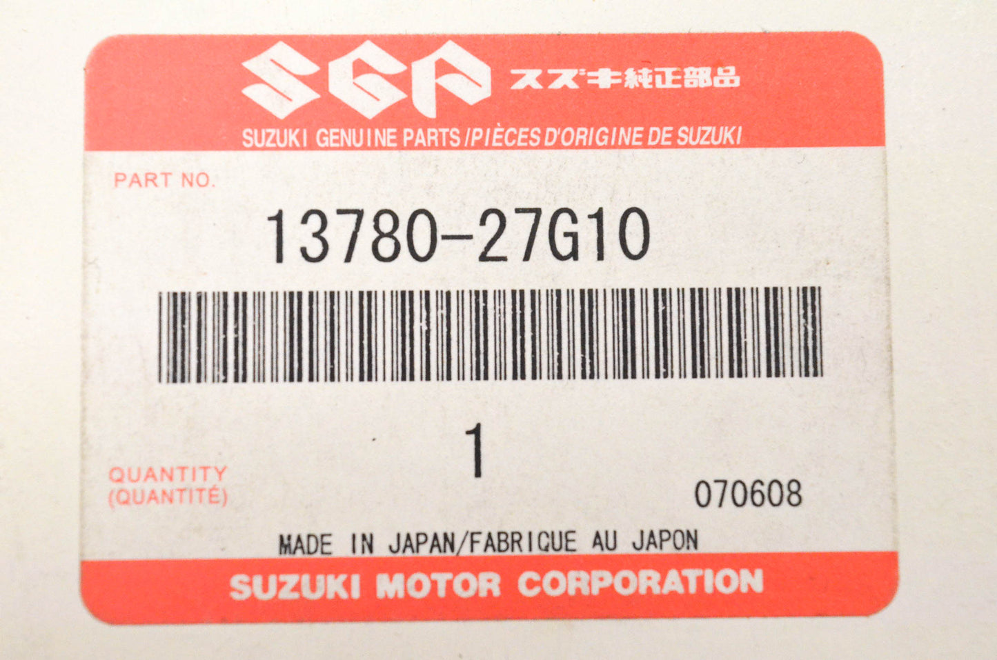 New OEM Suzuki 13780-27G10 Air Filter NOS