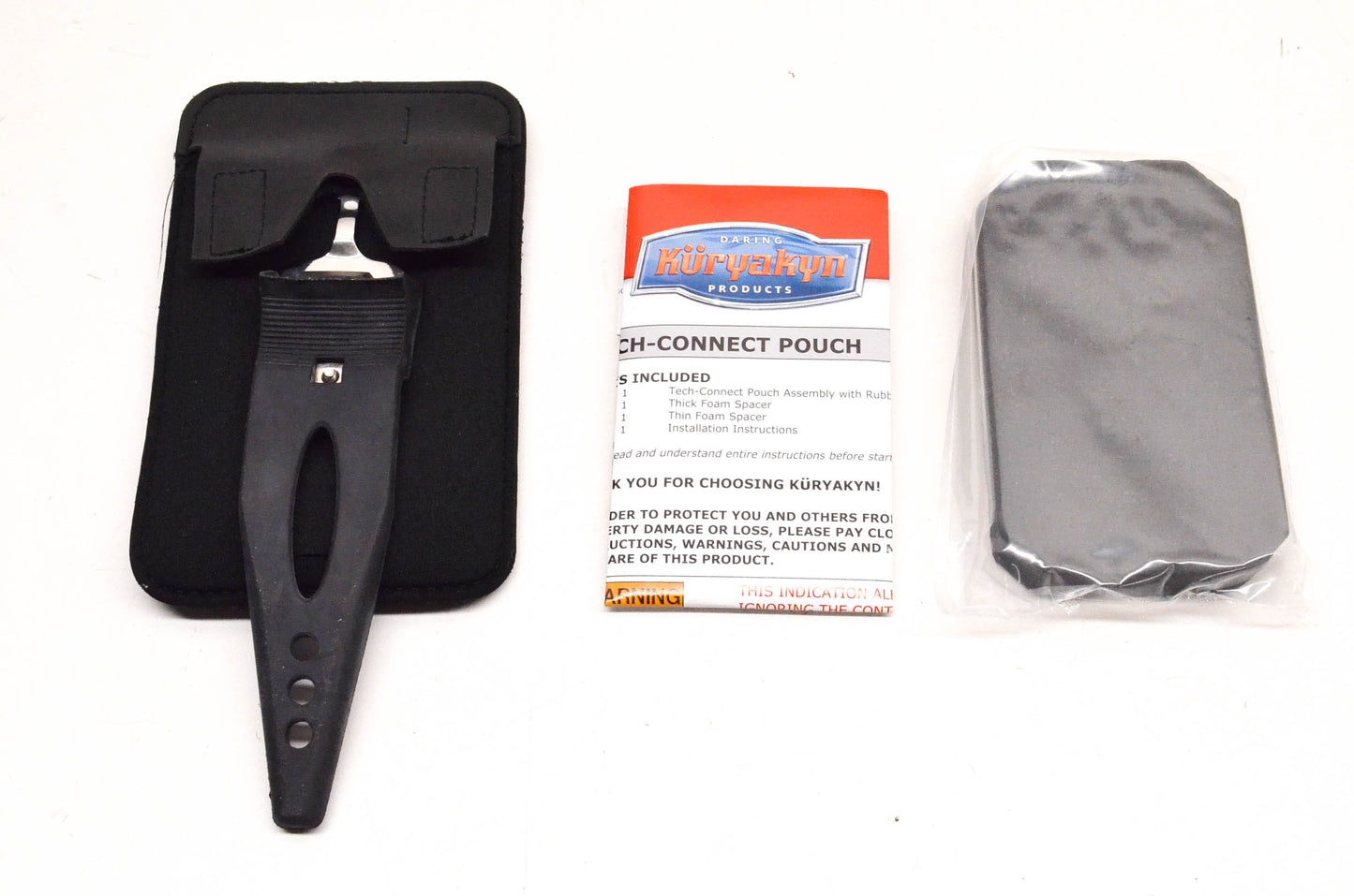 Kuryakyn 4127 Tech Connect Pouch With Rubber Strap NOS