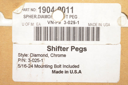 Perse Performance 1904-0011, 3-025-1 Diamond Chrome Shifter Peg NOS