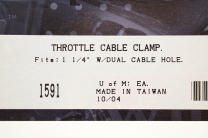 Kuryakyn 1591 Throttle Cable Clamp NOS