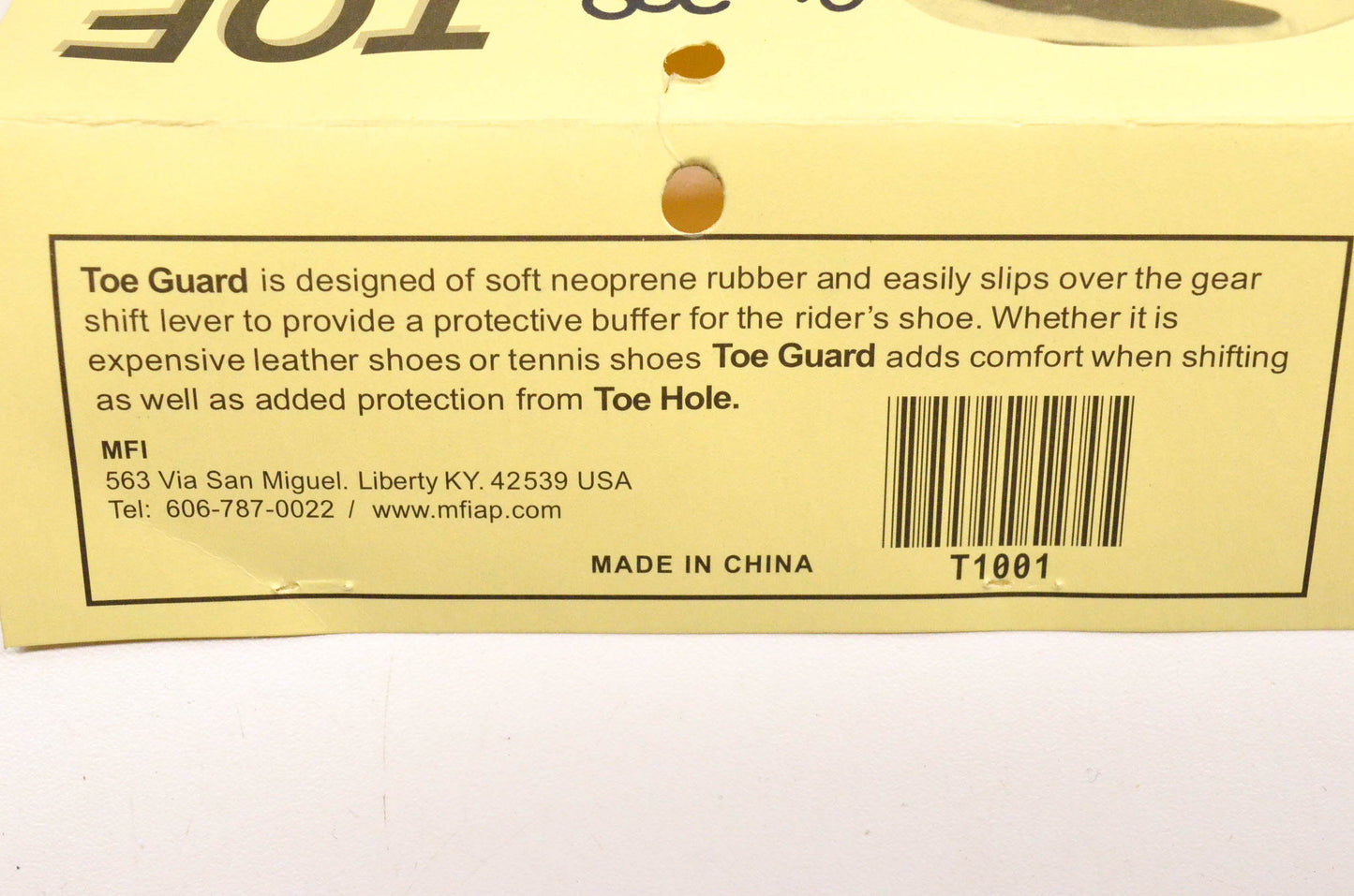 MFI T1001 Toe Guard NOS