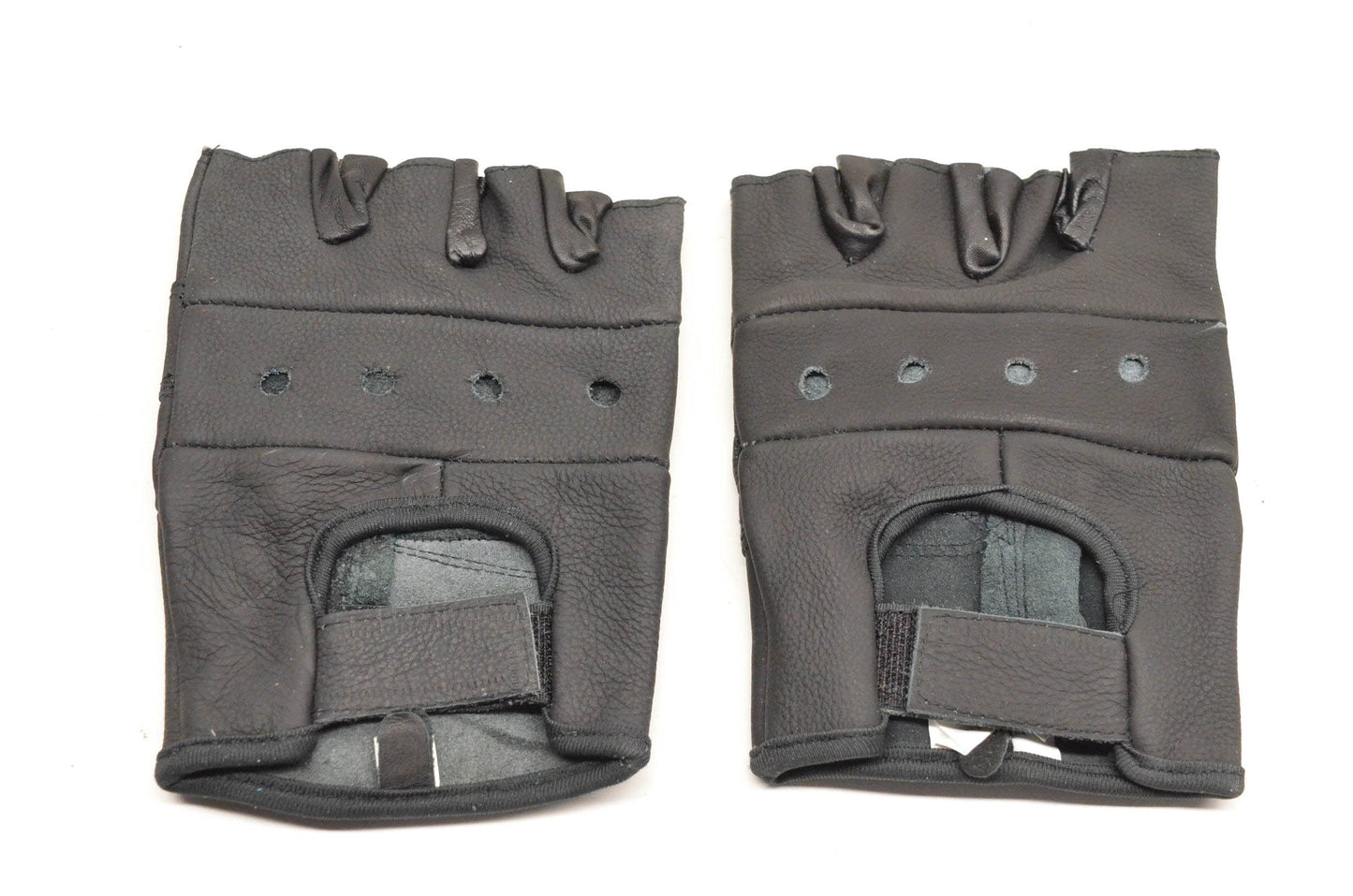First Classics FI-160 GL, FI-160GL Fingerless 3X Black Motorcycle Gloves NOS