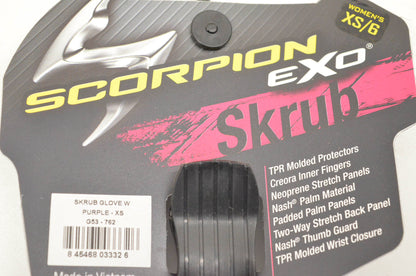 Scorpion G53-762 Skrub Women's Purple XSmall Gloves NOS
