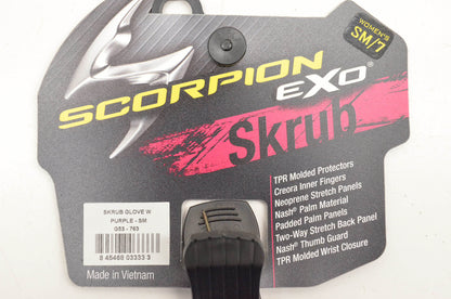 Scorpion G53-763 Skrub Women's Purple Small Gloves NOS