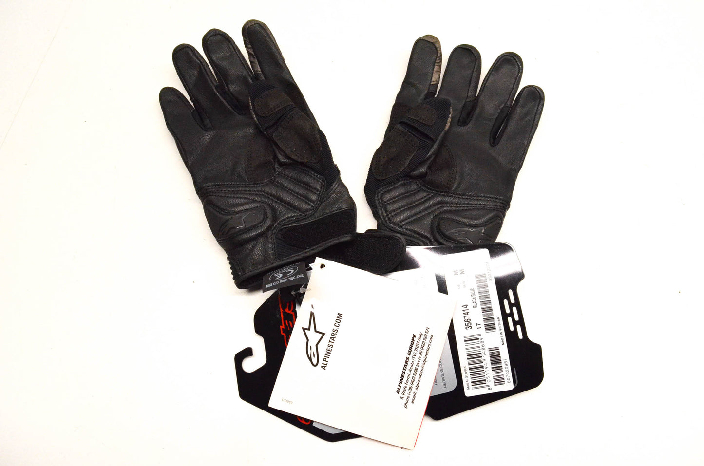 Alpinestars 3567414 Masai Black Blue Medium Gloves NOS