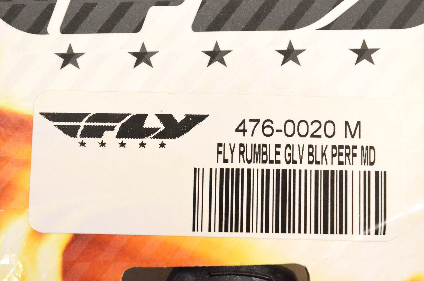 Fly 476-0020 Rumble Perforated Medium Black Gloves NOS