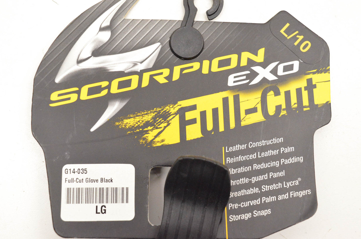 Scorpion G14-035 Exo Full Cut Large Black Gloves NOS