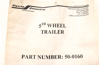 Cycle Country 50-0160 Utility 5th Wheel Trailer Assembly NOS