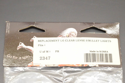 Kuryakyn 2347 Bullet Lights Clear Large Replacement Lenses Qty 2 NOS