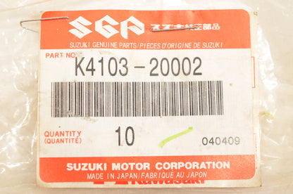 New OEM Suzuki K4103-20002 Spoke Nipples Qty 10 NOS