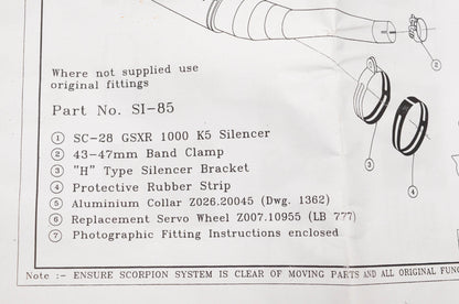 Scorpion SI-85 SC-28 Silencer NOS