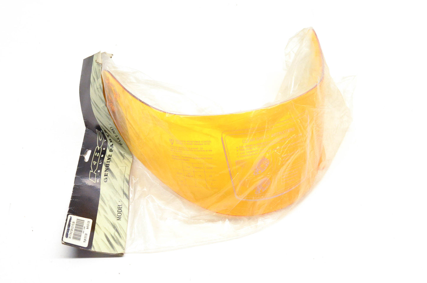 KBC 831238, 83-1238 VR-1/TK-8 Yellow Tint Shield NOS