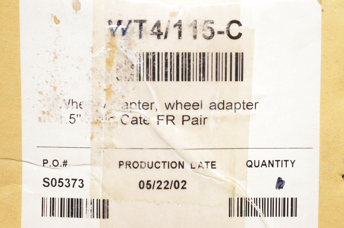 USAdapters WT4/115-C Wheel Adapter Kit NOS