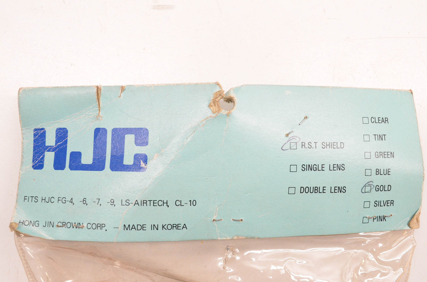 HJC 08-916 HJ-01 Gold Tint R.S.T. Shield NOS