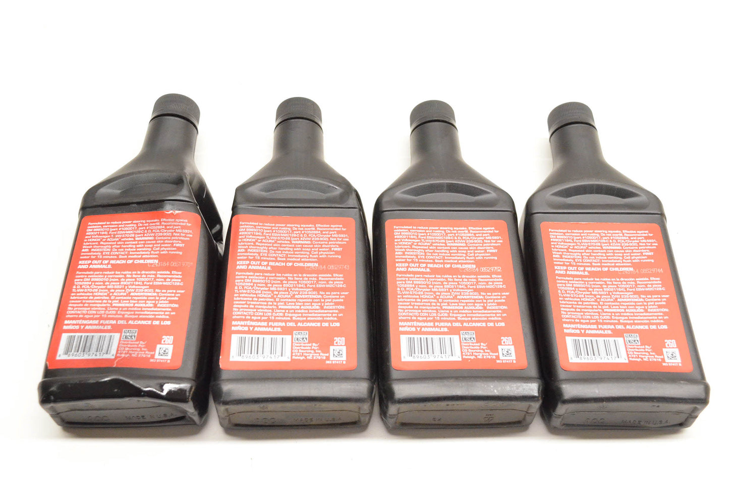 Car Quest 260 Power Steering Fluids Qty 4 NOS