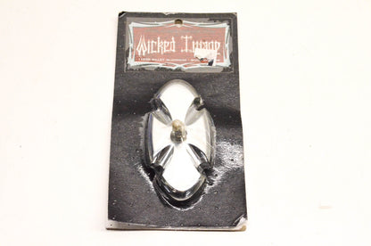 Wicked Image Chrome Billet Screw On Mirror NOS