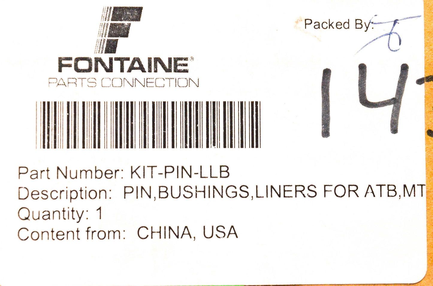 Fontaine KIT-PIN-LLB Fifth Wheel Bushing Mount Kit NOS