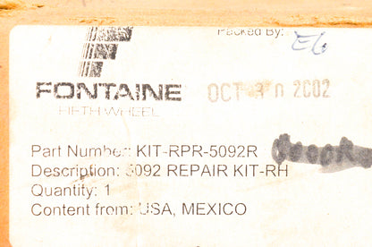 Fontaine KIT-RPR-5092R Fifth Wheel Righthand Springs Qty 2 NOS