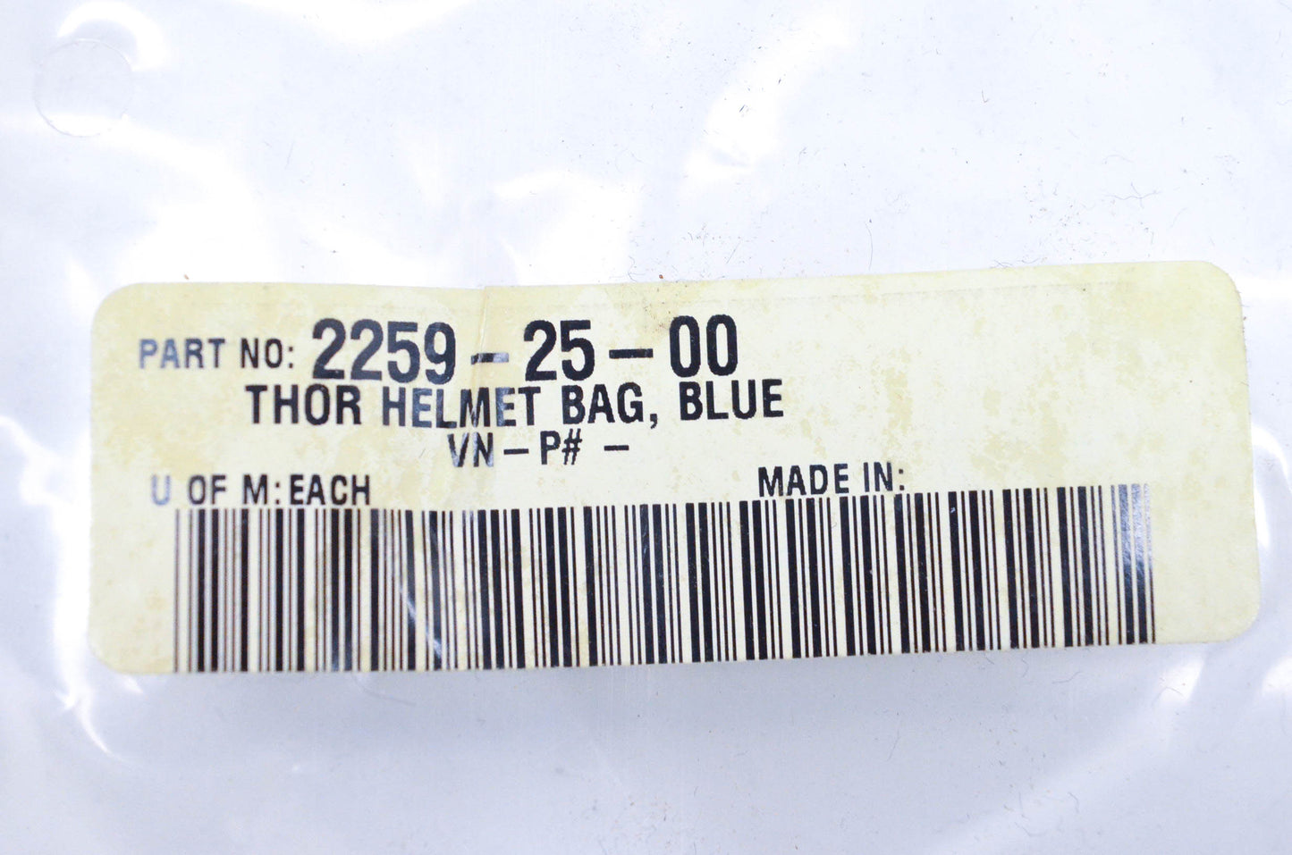 Thor 2259-25-00 Blue Helmet Bag NOS