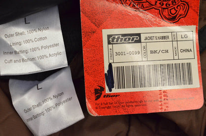 Thor 3001-0099 MX S Hammer Black Large Jacket With Liner NOS