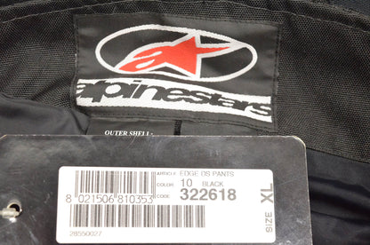 Alpinestars 322618 Edge DryStar Black XLarge Pants NOS